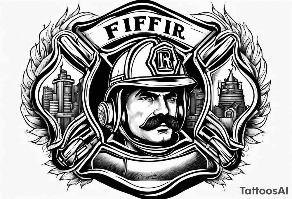 Firefighter tattoo tattoo idea