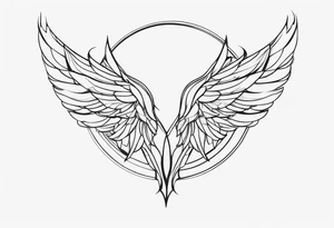 angle wings tattoo idea
