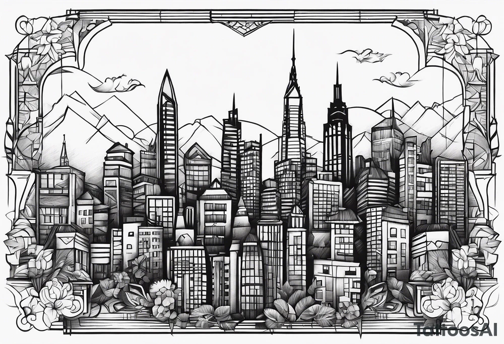 city tattoo idea