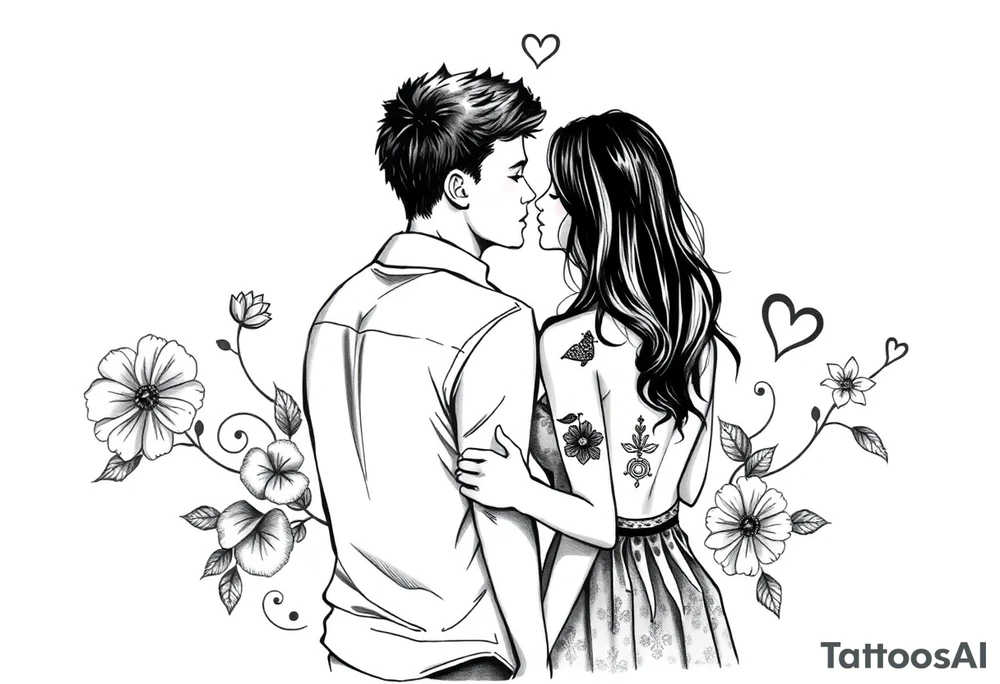 Middle school sweethearts, from day one, unconditional, forever, soulmates tattoo idea