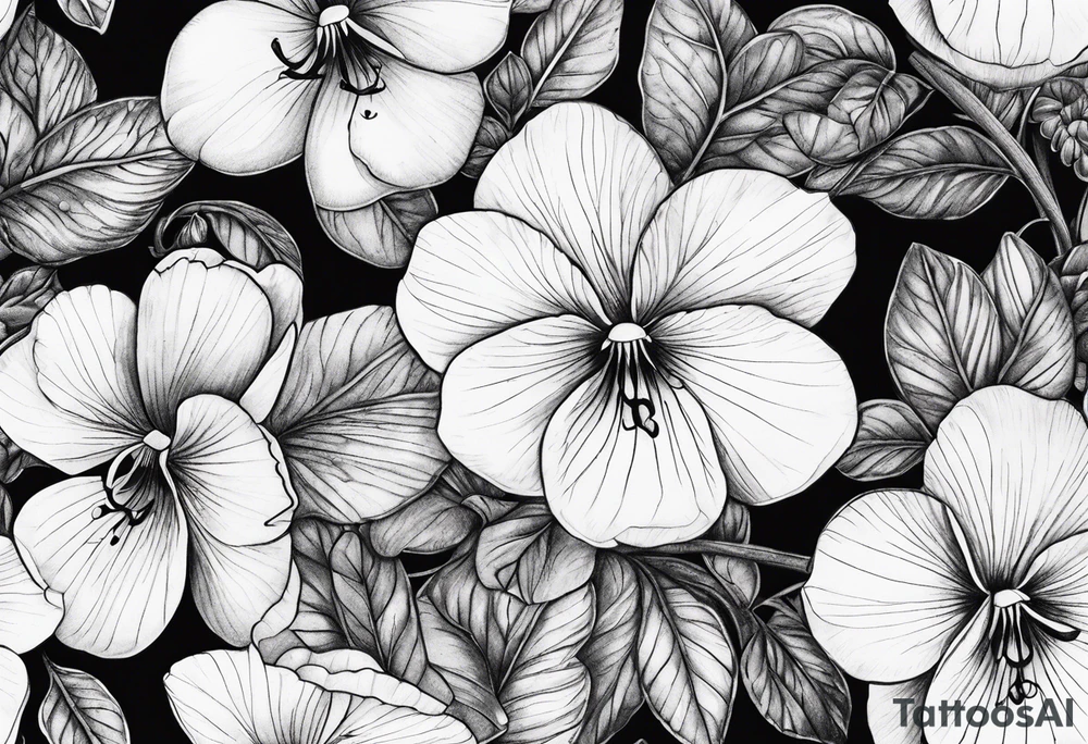 Violets tattoo idea