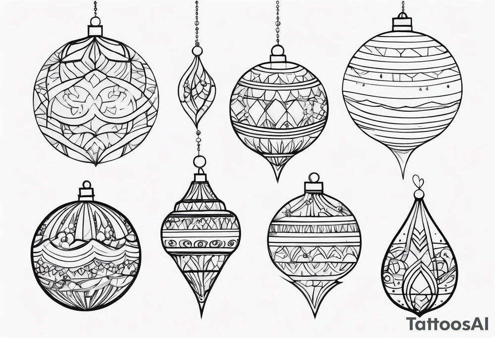 Sparkling Ornaments tattoo idea