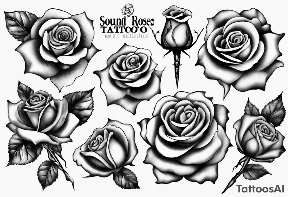sound roses tattoo idea