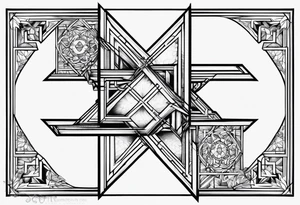 Crossed out number 9728 tattoo idea