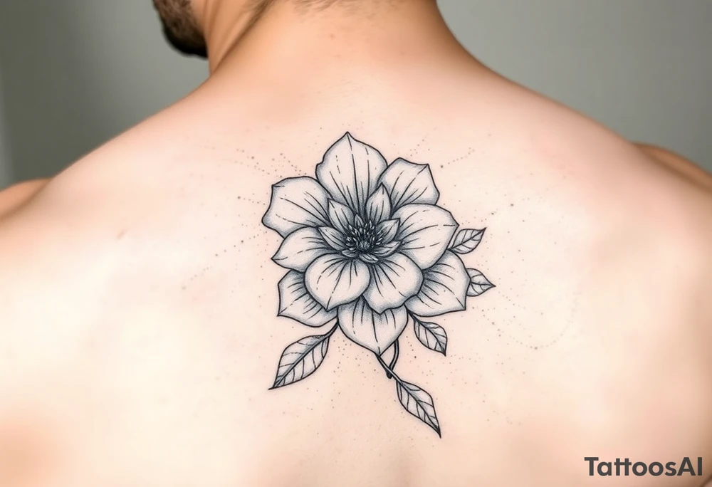 Cloud flower tattoo idea