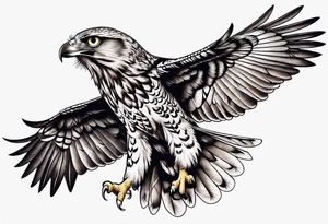 crow fighting eagle fighting owl tattoo idea
