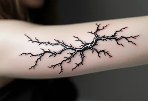 Lightning bolts striking tattoo idea