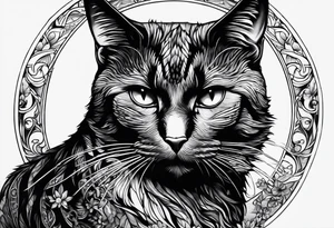 blackcat tattoo idea