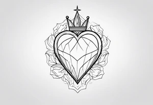 sacred heart of jesus  fine line tattoo idea