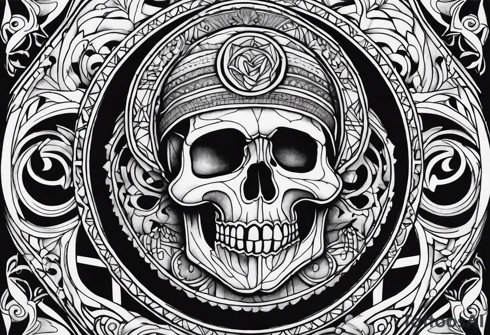 Organic Geometric Grateful Dead band tattoo idea