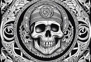 Organic Geometric Grateful Dead band tattoo idea