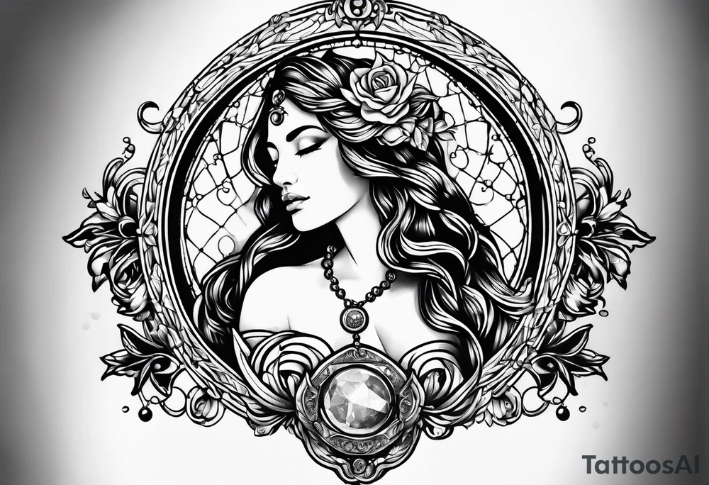 Aquarius, rosary tattoo idea