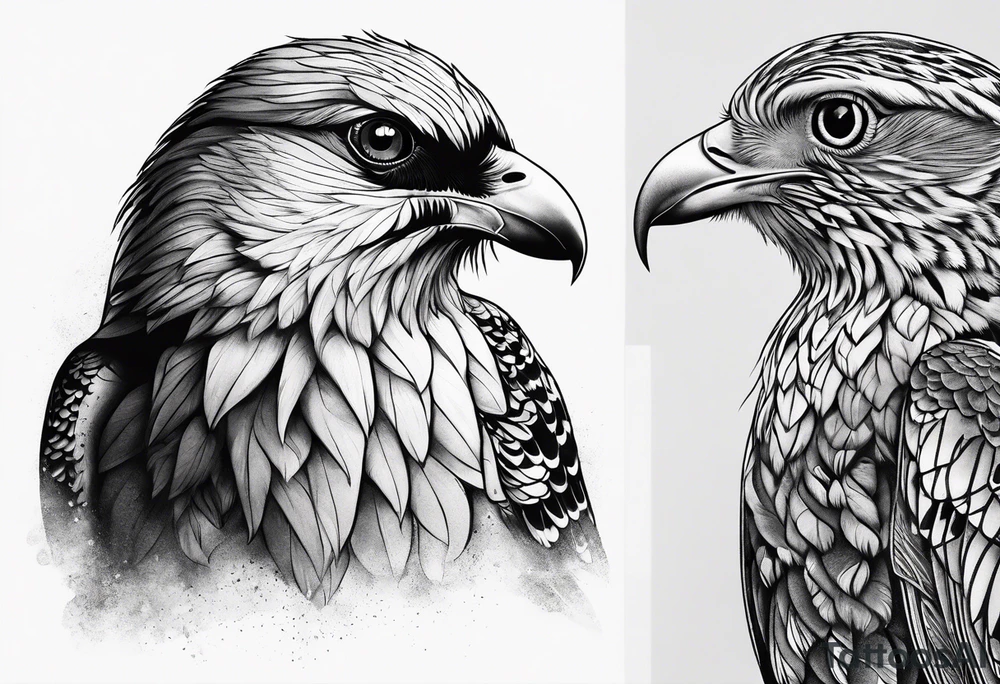 drowing bird tattoo idea