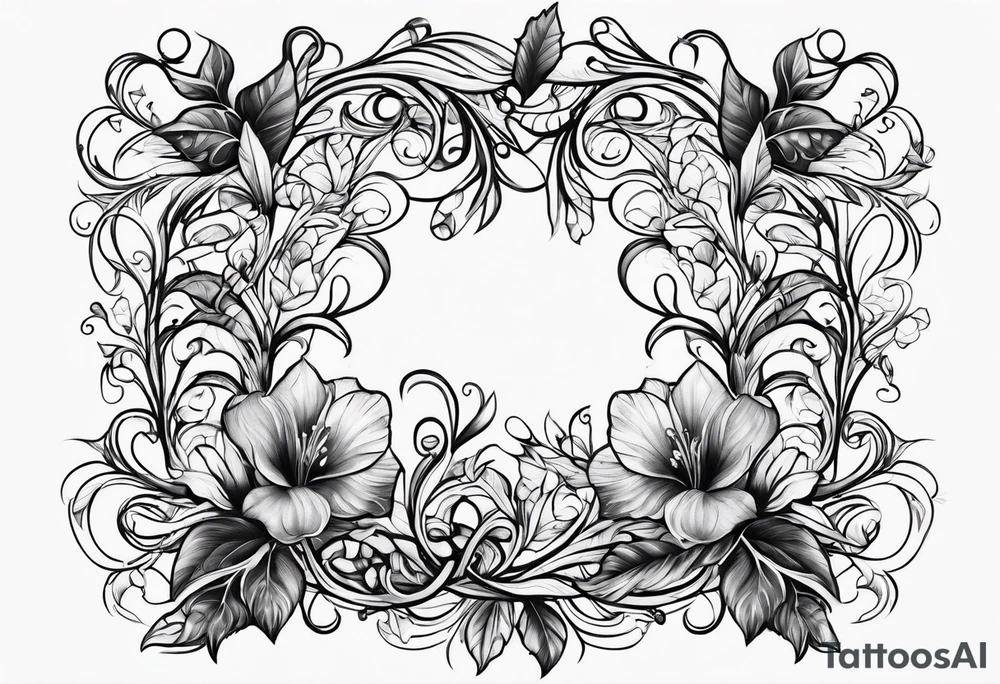 Leafy vines tattoo idea