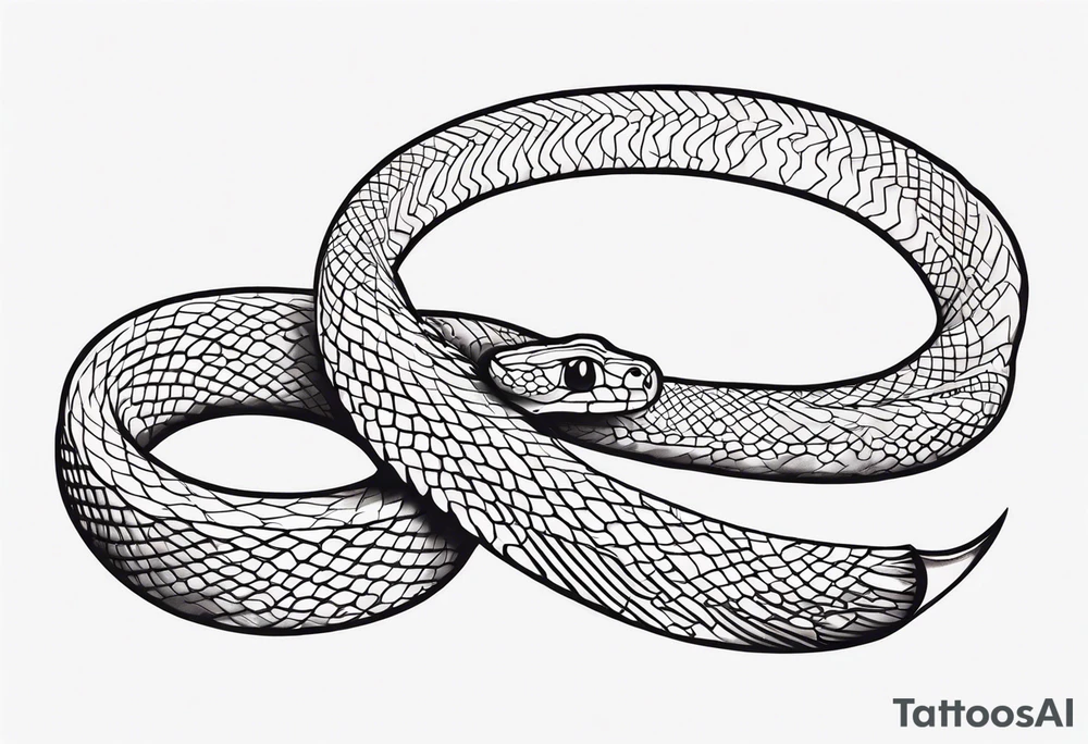 Snake eating its own tail tattoo idea