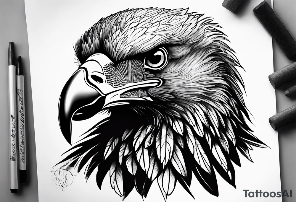 majestic vulture tattoo idea