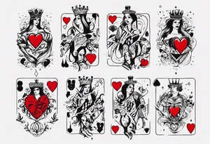 queen of hearts tattoo idea
