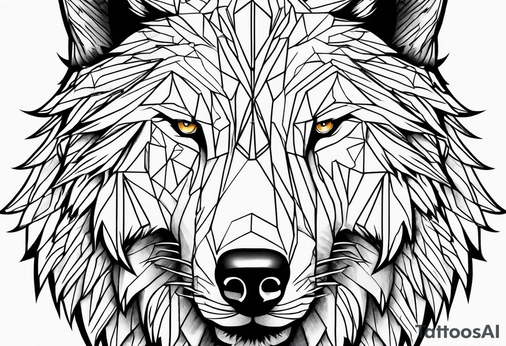 Dire wolf head tattoo idea