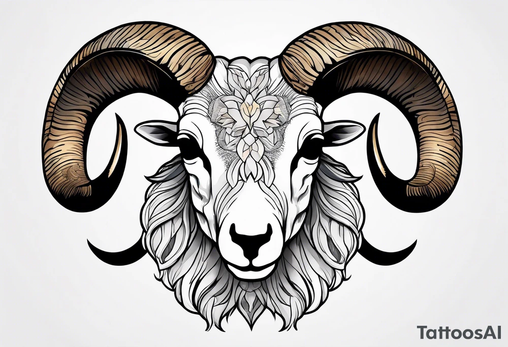 Big horn sheep skull tattoo idea