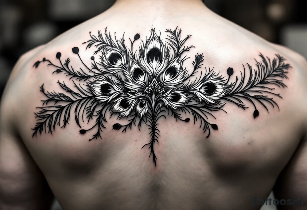 Peacock plume tattoo tattoo idea