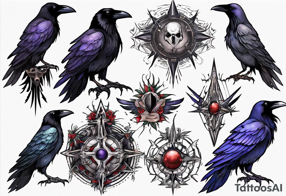 raven tattoo idea