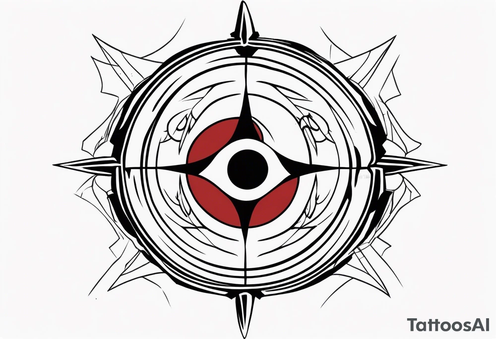 sasuke curse mark and sharingan tattoo idea