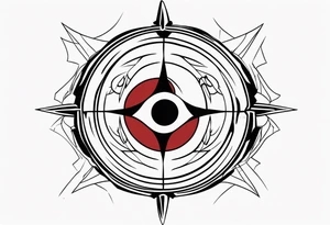 sasuke curse mark and sharingan tattoo idea