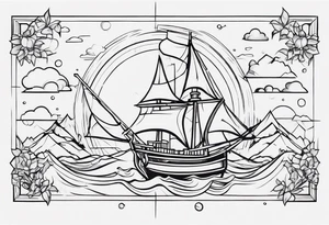 Treasure hunt tattoo idea