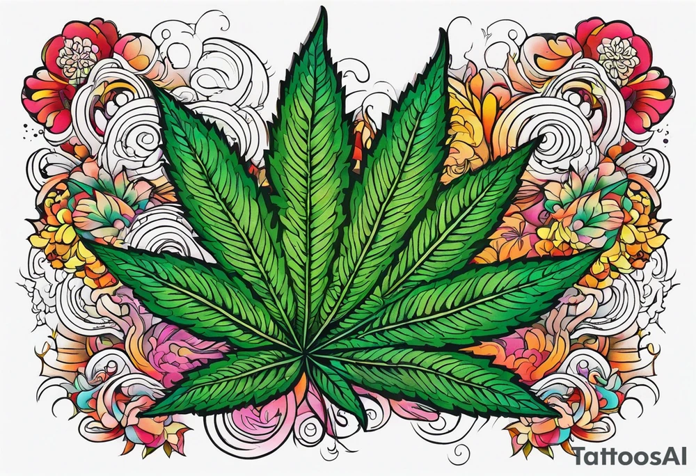 Marijuana and Psychedelic inspired tattoo tattoo idea