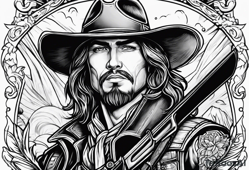 ranger coming out of a book tattoo idea