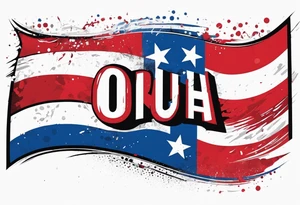 The Puerto Rican Flag with the words under it 
“A.O.” BUSHWICK tattoo idea