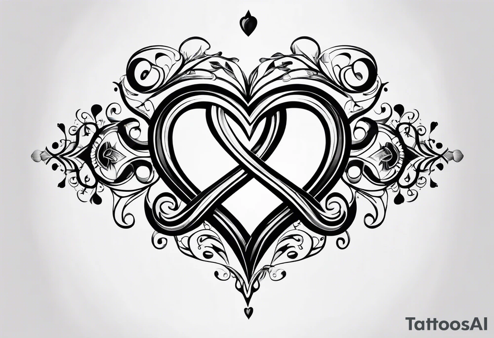 Infinity symbol with heart for couples tattoo idea