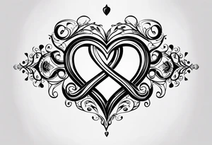 Infinity symbol with heart for couples tattoo idea