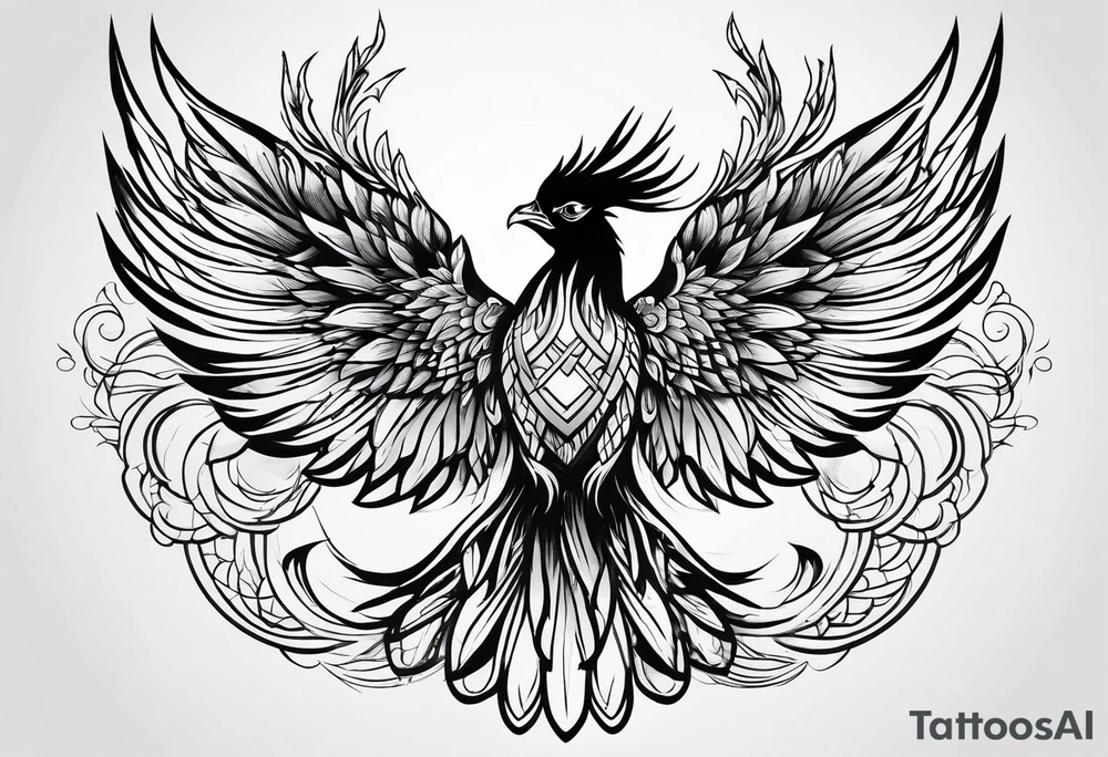 a phoenix symbolizing rebirth tattoo idea