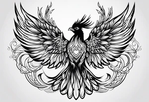 a phoenix symbolizing rebirth tattoo idea