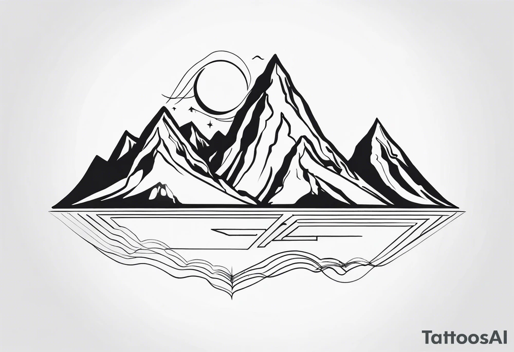 Latitude longitude mountain tattoo idea
