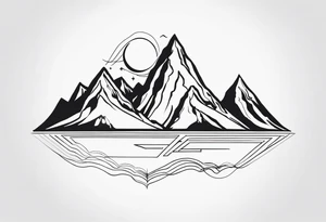 Latitude longitude mountain tattoo idea