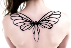 Dark fairy wings tattoo idea