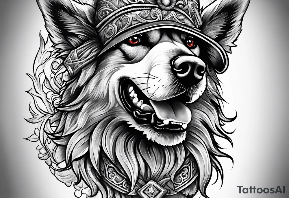 Hells dog tattoo idea