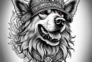 Hells dog tattoo idea
