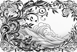 Leaves swirling in the wind tattoo idea