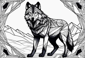 Male young Wolf tattoo idea