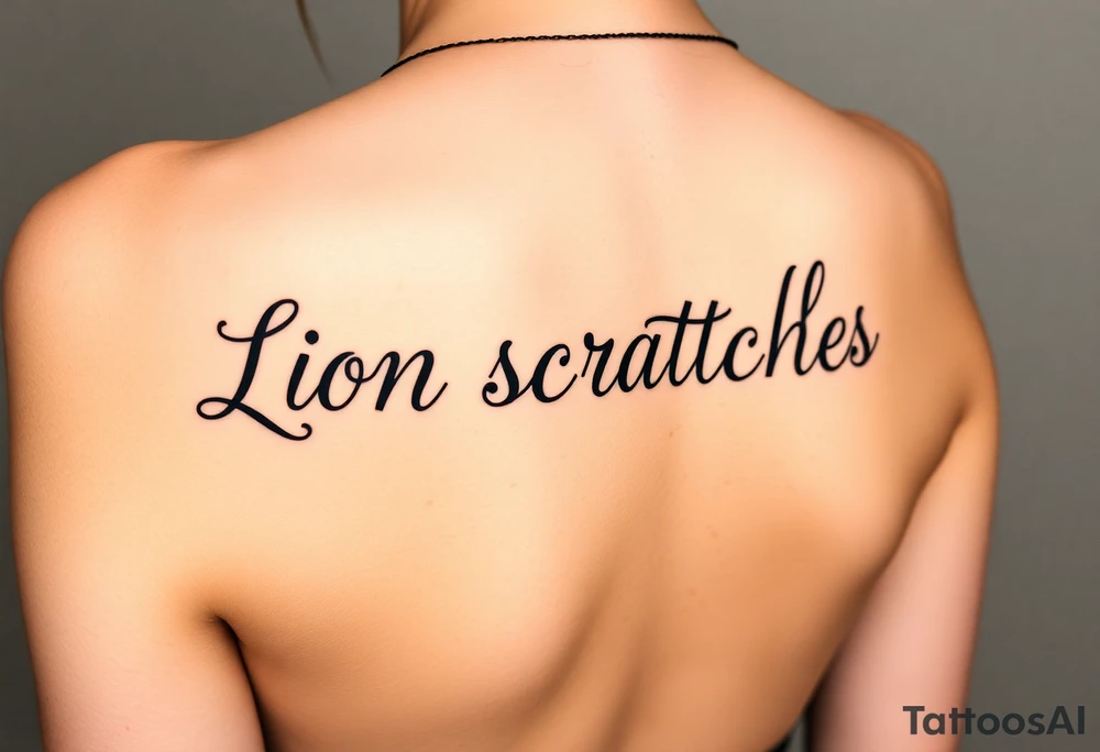 Lion scratches tattoo idea