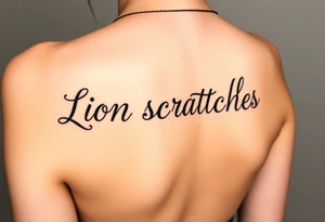 Lion scratches tattoo idea