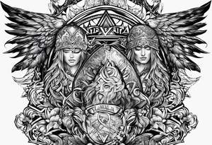 Valhalla word church tattoo idea
