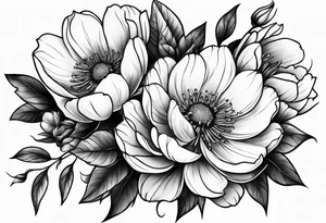 rising blossoms tattoo idea