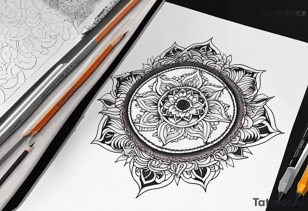 Mandala Wrapped to Dragon tattoo idea