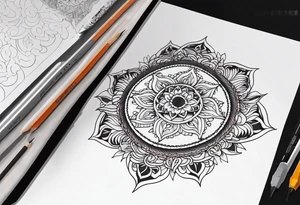 Mandala Wrapped to Dragon tattoo idea