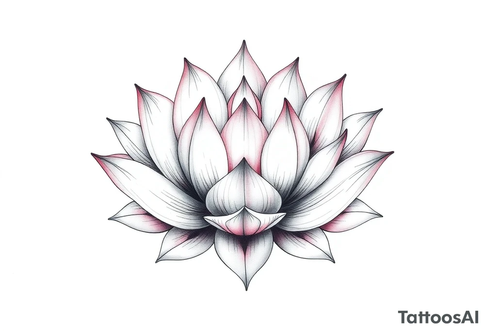 new school blooming lotus tattoo idea