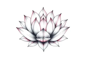 new school blooming lotus tattoo idea
